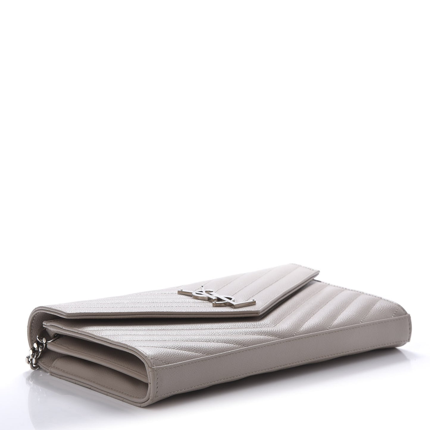 Grain De Poudre Matelasse Chevron Monogram Chain Wallet Rose Poudre