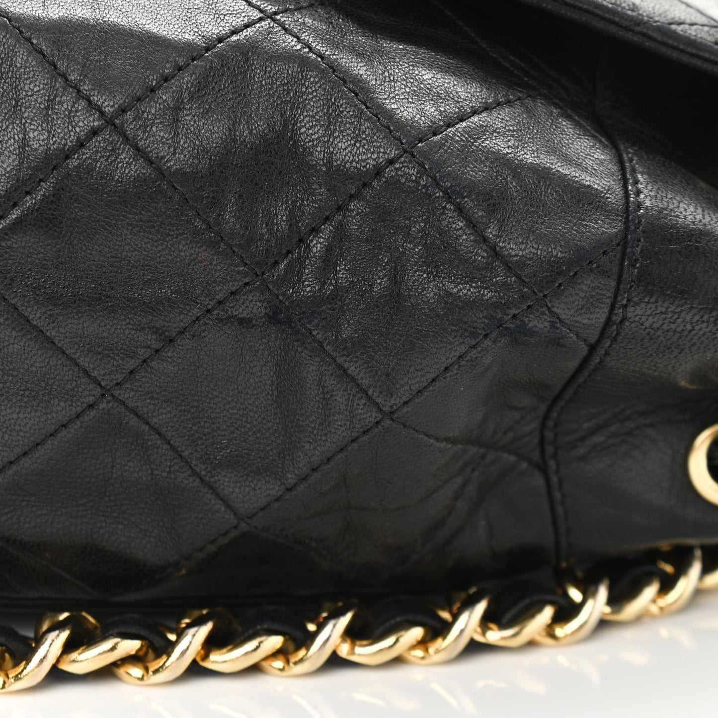 Lambskin Quilted Backpack Black