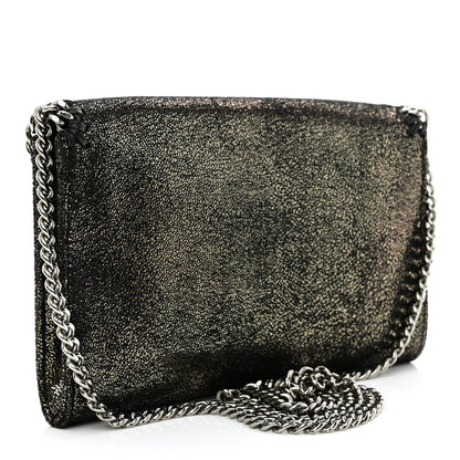 Stella McCartney Metallic Shaggy Deer Mini Falabella Crossbody Bag Black 3 of 12