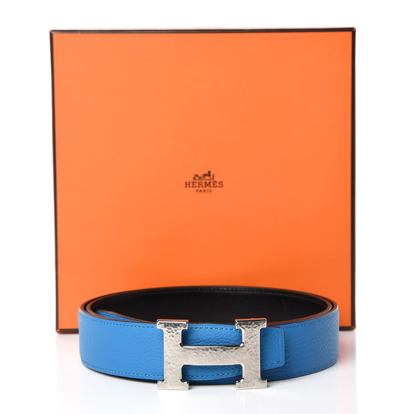 Box Togo 32mm Martelee H Belt 90 Black Bleu Zanzibar
