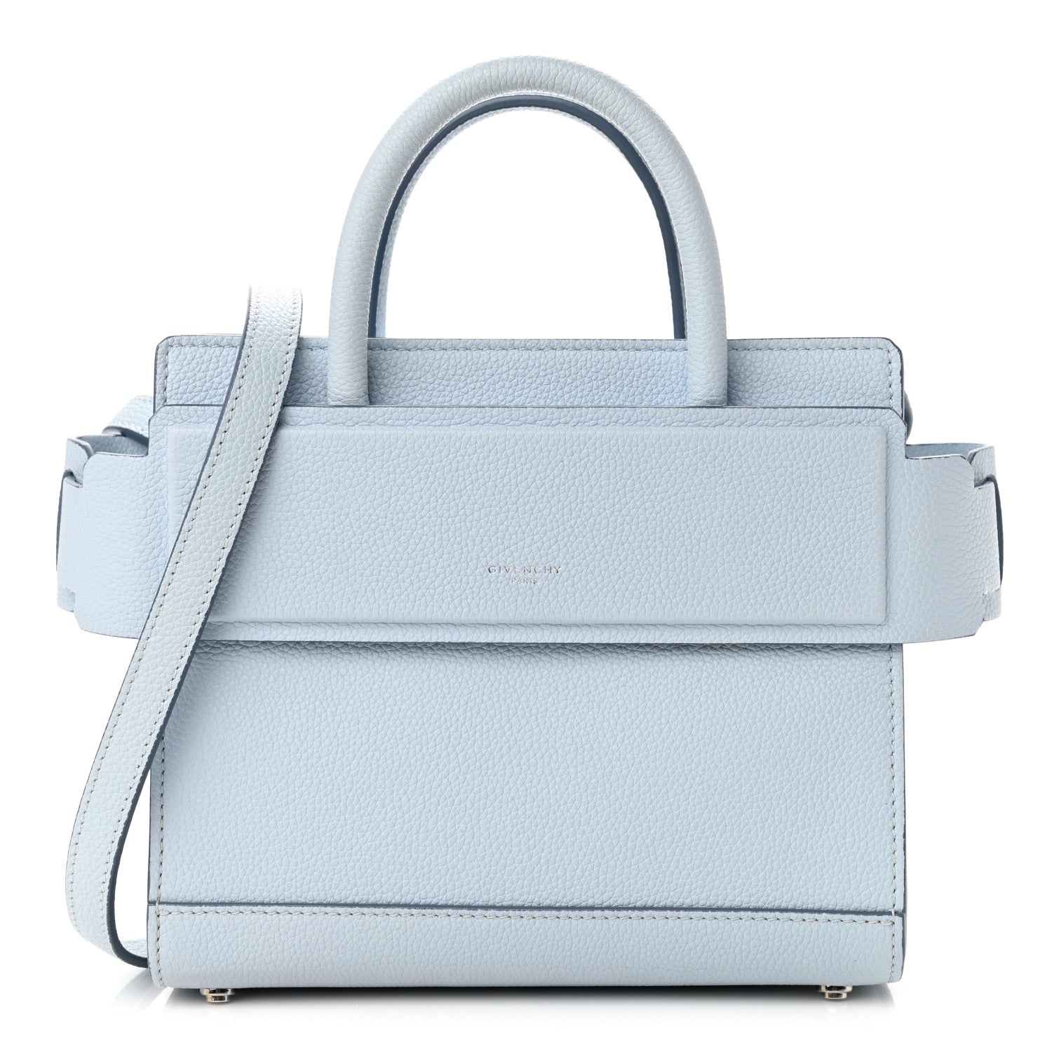 Givenchy Grained Calfskin Mini Horizon Satchel Pale Blue 1 of 9