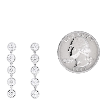 Van Cleef & Arpels 18K White Gold Diamond Palmyre Earrings 2 of 5