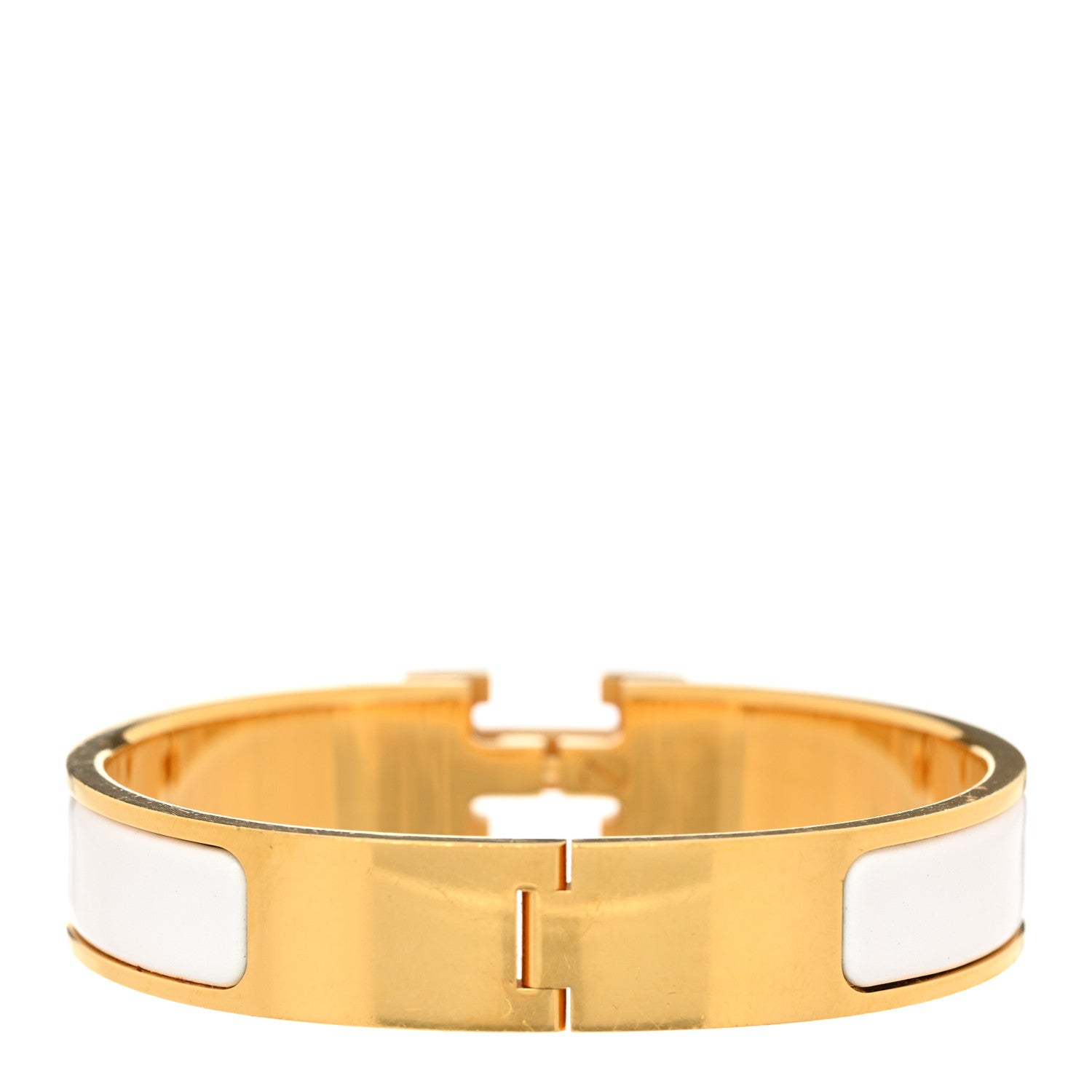 Hermes Enamel Narrow Clic Clac H Bracelet PM White 3 of 4
