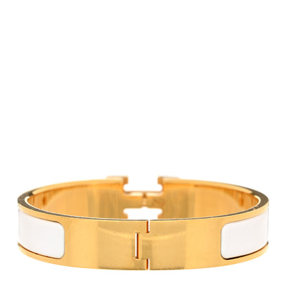 Hermes Enamel Narrow Clic Clac H Bracelet PM White 3 of 4