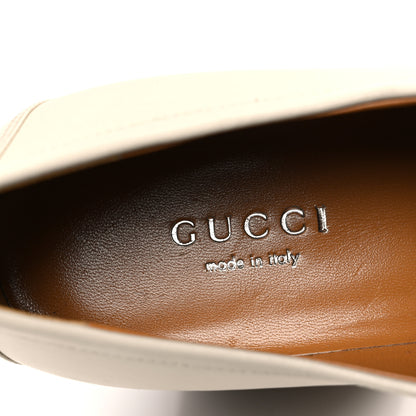 Gucci Malaga Kid Horsebit Platform Loafers 36 Mystic White 9 of 12