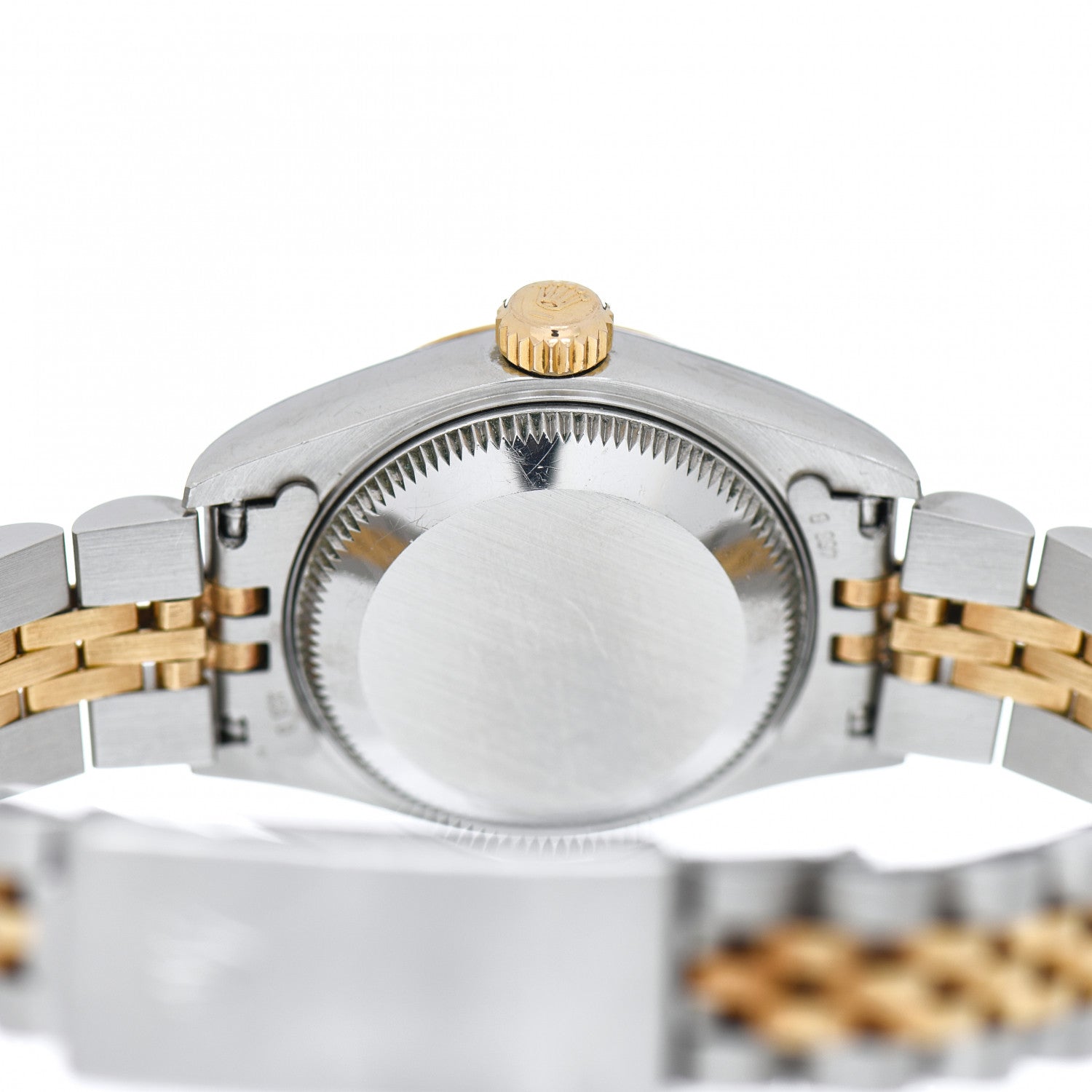 Rolex Stainless Steel 18K Yellow Gold Diamond 26mm Oyster Perpetual Datejust Watch Red Gradient 69173 4 of 4