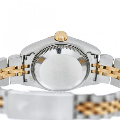 Rolex Stainless Steel 18K Yellow Gold Diamond 26mm Oyster Perpetual Datejust Watch Red Gradient 69173 4 of 4