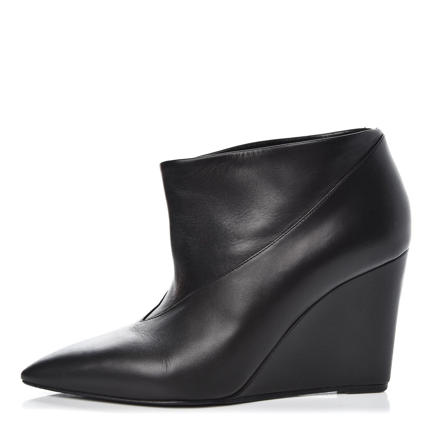 Box Wedge Booties 38 Black