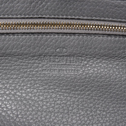 Valentino Garavani Pebbled Calfskin Medium Rockstud Tote Grey 8 of 9