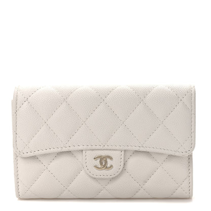 Chanel Caviar Quilted Medium Flap Wallet White 1 of 6