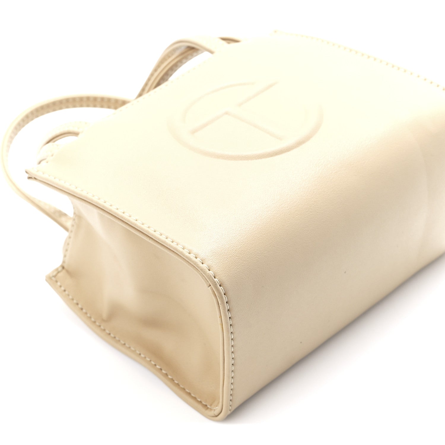 Telfar Vegan Leather Small Shopping Bag Cream 10 of 11