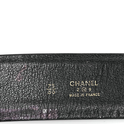 Chanel Lambskin Chain Square Buckle Belt  75 30 Black 3 of 5