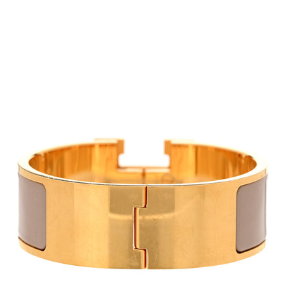 Hermes Enamel Wide Clic Clac H Bracelet PM Marron Glace 3 of 4
