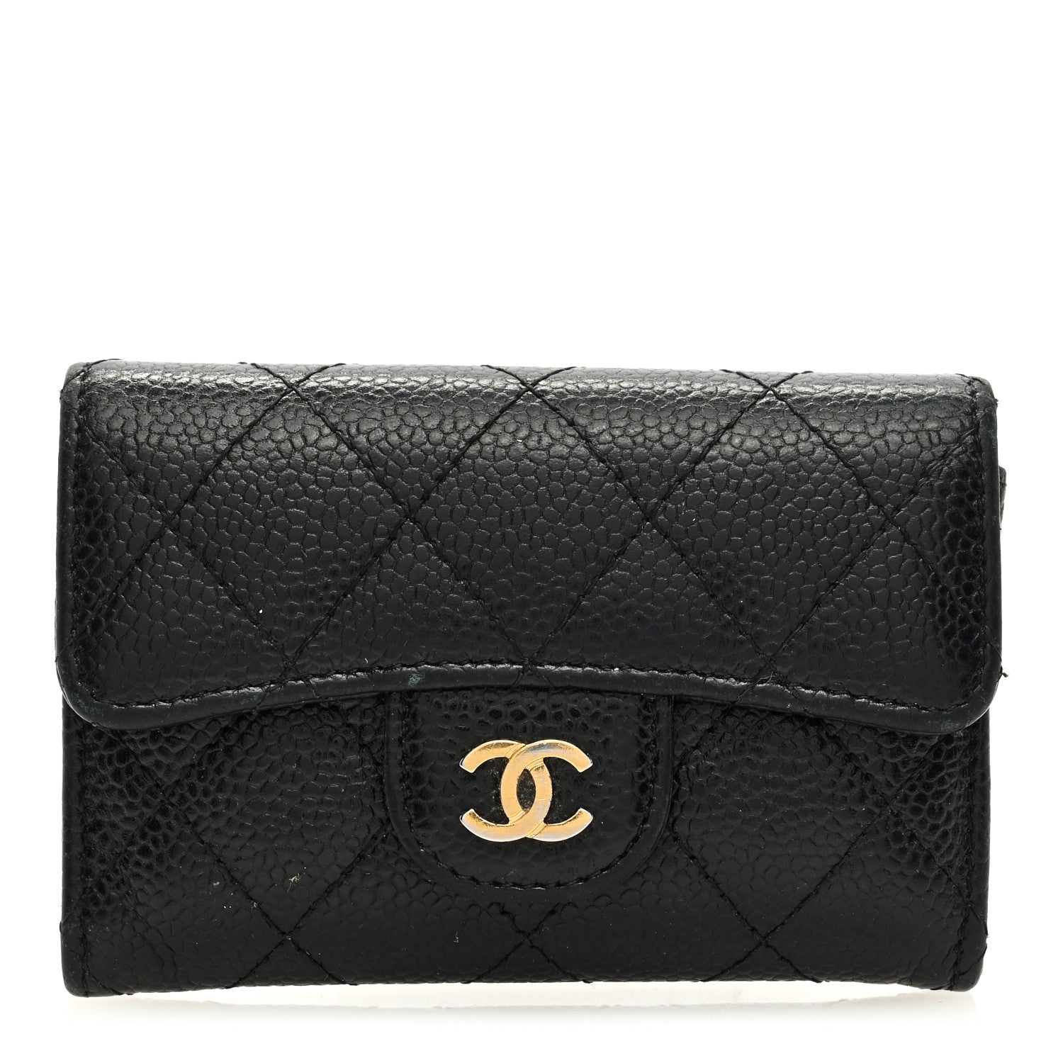 Chanel Caviar Quilted Flap Card Holder Black 1 of 9