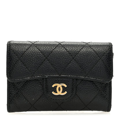Chanel Caviar Quilted Flap Card Holder Black 1 of 9