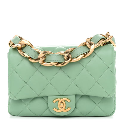 Chanel Lambskin Quilted Small Funky Town Flap Light Green 1 of 11