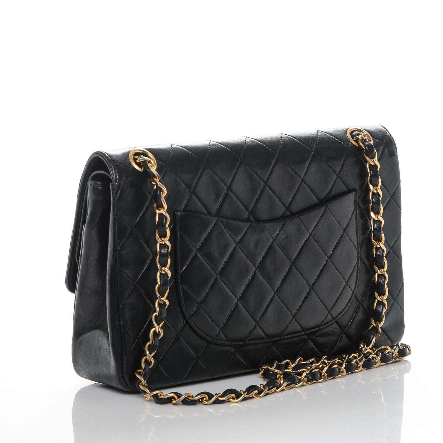 Chanel Lambskin Quilted Medium Double Flap Black 3 of 10