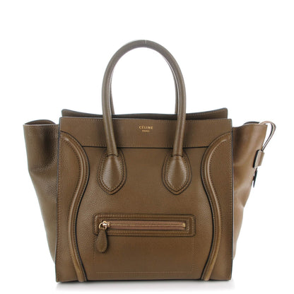 Celine Drummed Calfskin Mini Luggage Jungle 1 of 8