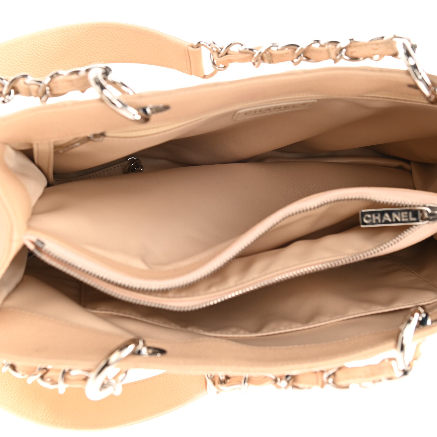 Chanel Caviar Quilted Grand Shopping Tote GST Beige Clair 5 of 11