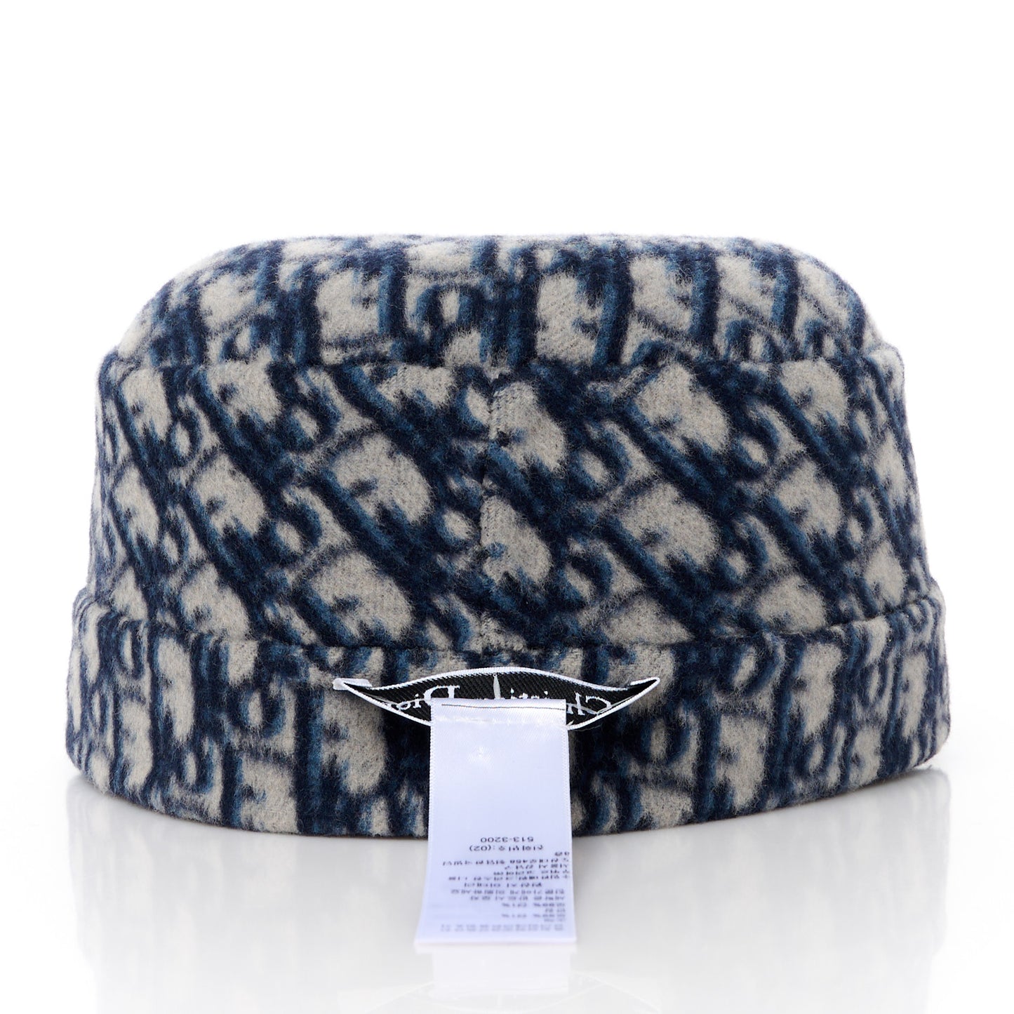Wool Oblique Reversible Chic Military Cap 57 Blue