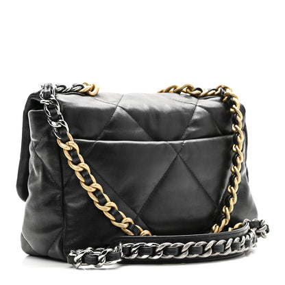 Chanel Lambskin Quilted Medium Chanel 19 Flap Black 3 of 10