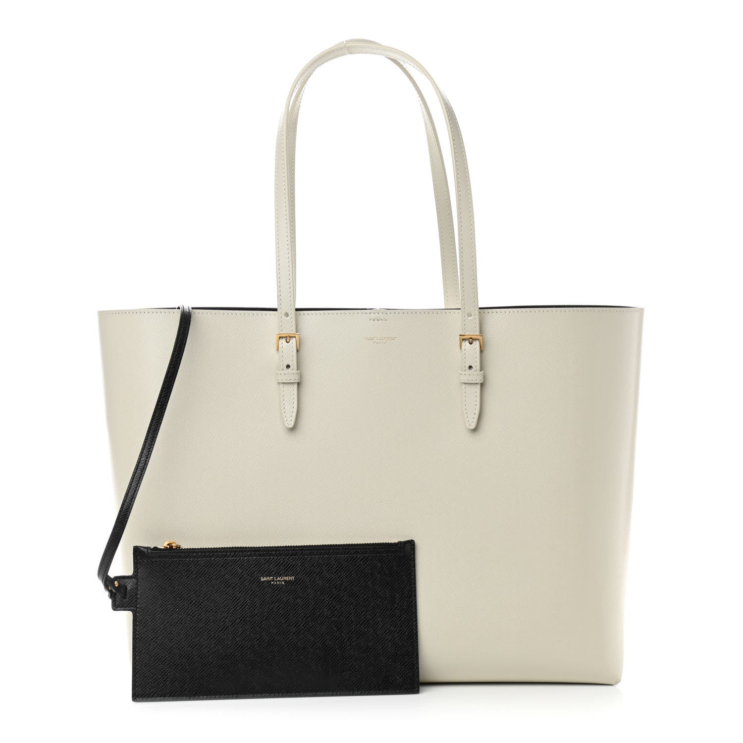 Saint Laurent Grained Calfskin Large Shopping Tote Vintage Black 1 of 11
