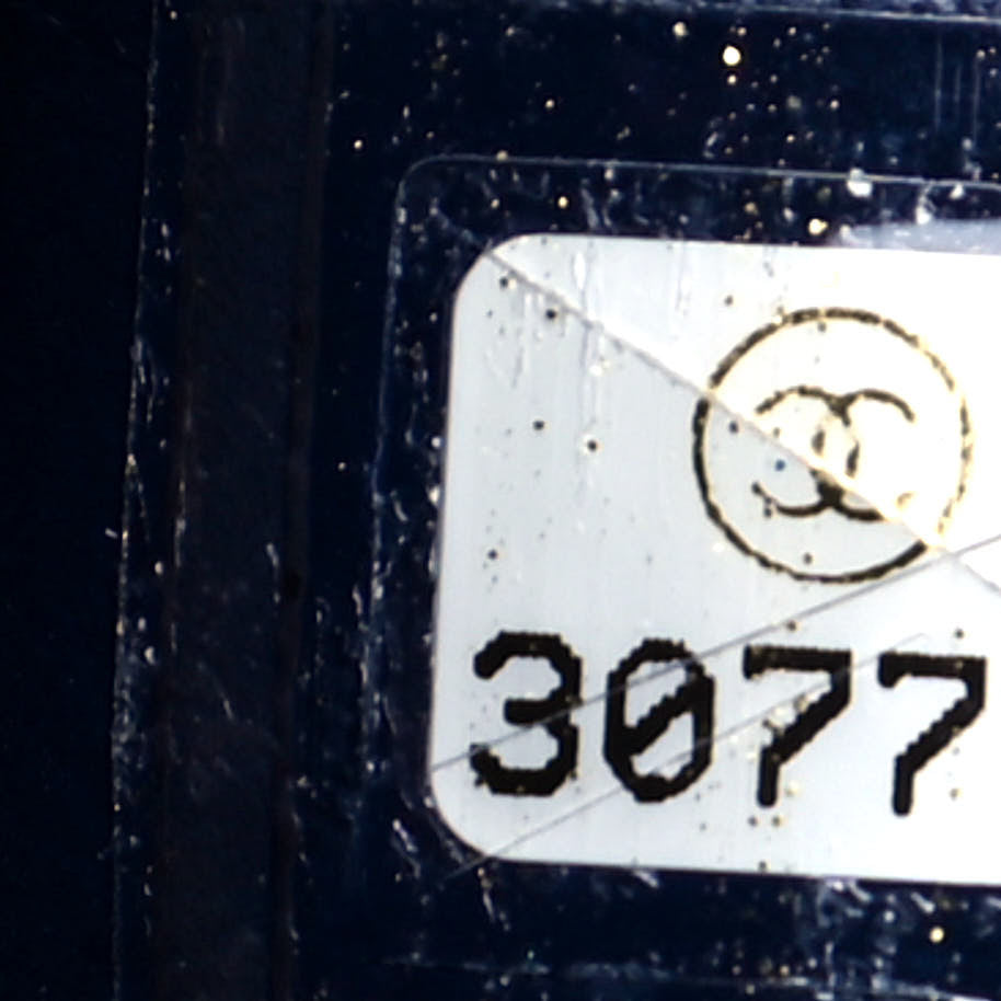 Chanel Iridescent Caviar Quilted Small Coco Handle Flap Dark Blue 7 of 14