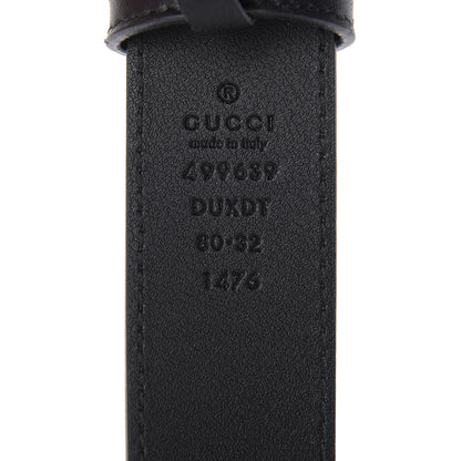 Gucci Calfskin Tiger Head Buckle Belt 80 32 Black 3 of 4