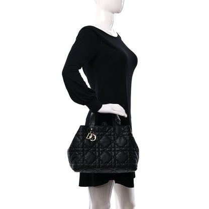 Christian Dior Calfskin Macrocannage Large Toujours Black 2 of 11