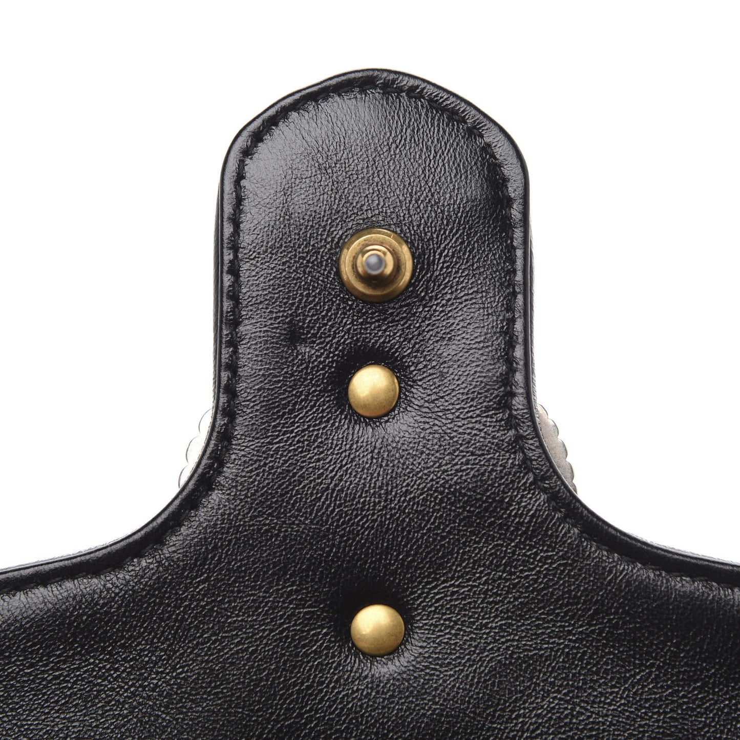 Vintage Effect Calfskin Matelasse Diagonal Small Torchon GG Marmont Shoulder Bag Cognac Black