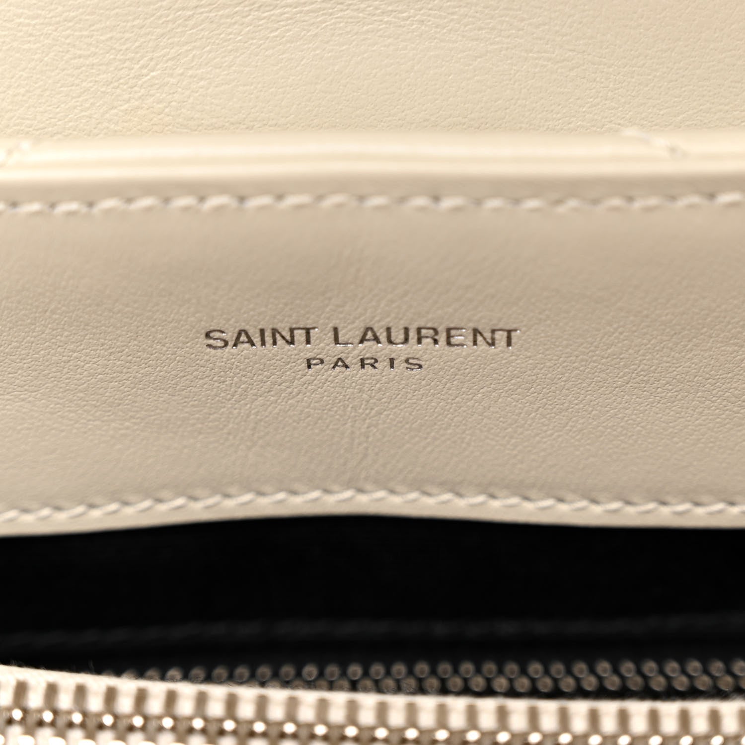 Saint Laurent Calfskin Y Quilted Monogram Medium Loulou Chain Satchel Crema Soft 6 of 9
