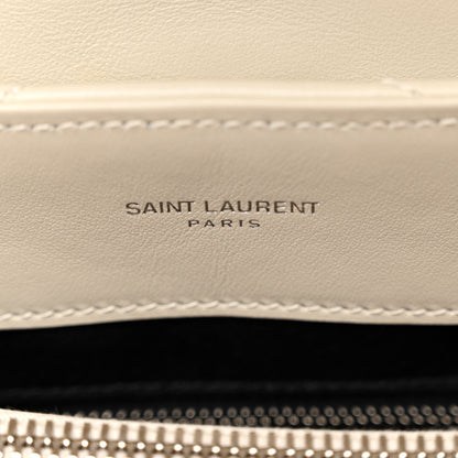Saint Laurent Calfskin Y Quilted Monogram Medium Loulou Chain Satchel Crema Soft 6 of 9