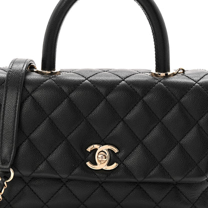 Chanel Caviar Quilted Mini Coco Handle Flap Black 8 of 10