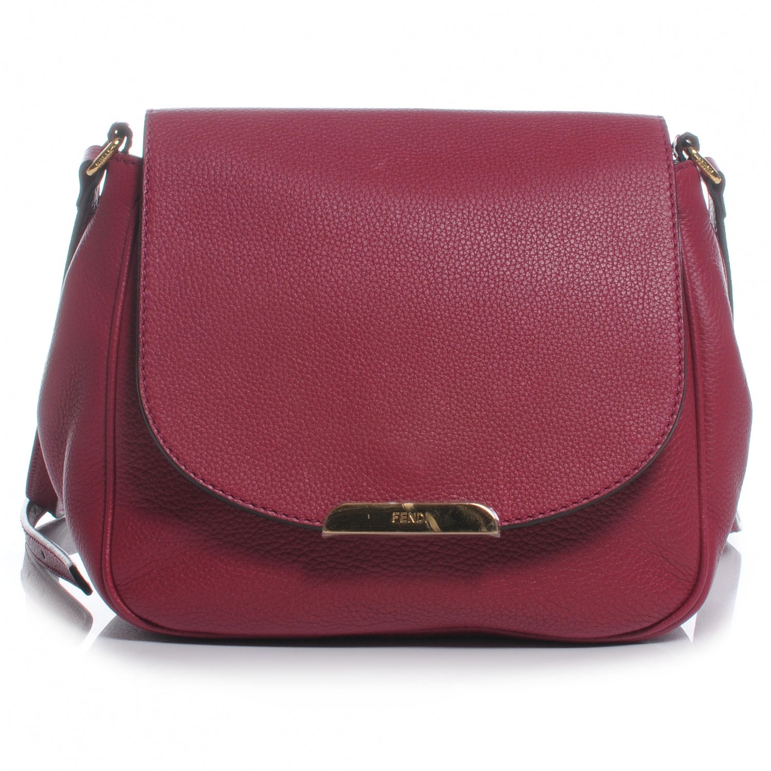 Fendi Vitello Small Messenger Bag Amarena 1 of 9
