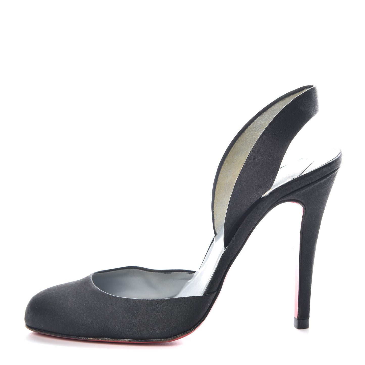 Satin Slingback 100 Pumps 38.5 Black