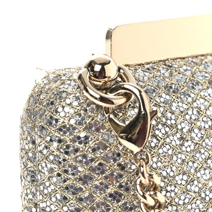 Jimmy Choo Glitter Ellipse Clutch Champagne 10 of 11