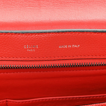Celine Drummed Calfskin Suede Large Trapeze Vermillion 6 of 17