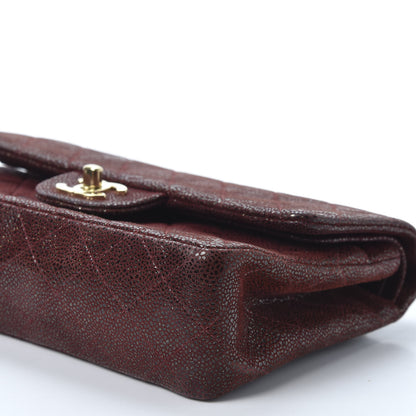 Chanel Iridescent Caviar Quilted Medium Double Flap Burgundy 6 of 9