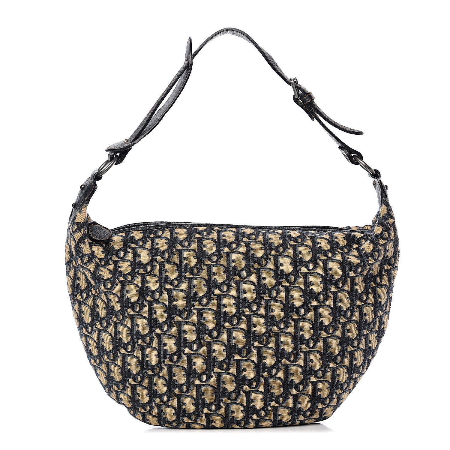 Christian Dior Monogram Buckle Hobo Navy Blue 1 of 9