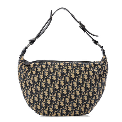 Christian Dior Monogram Buckle Hobo Navy Blue 1 of 9