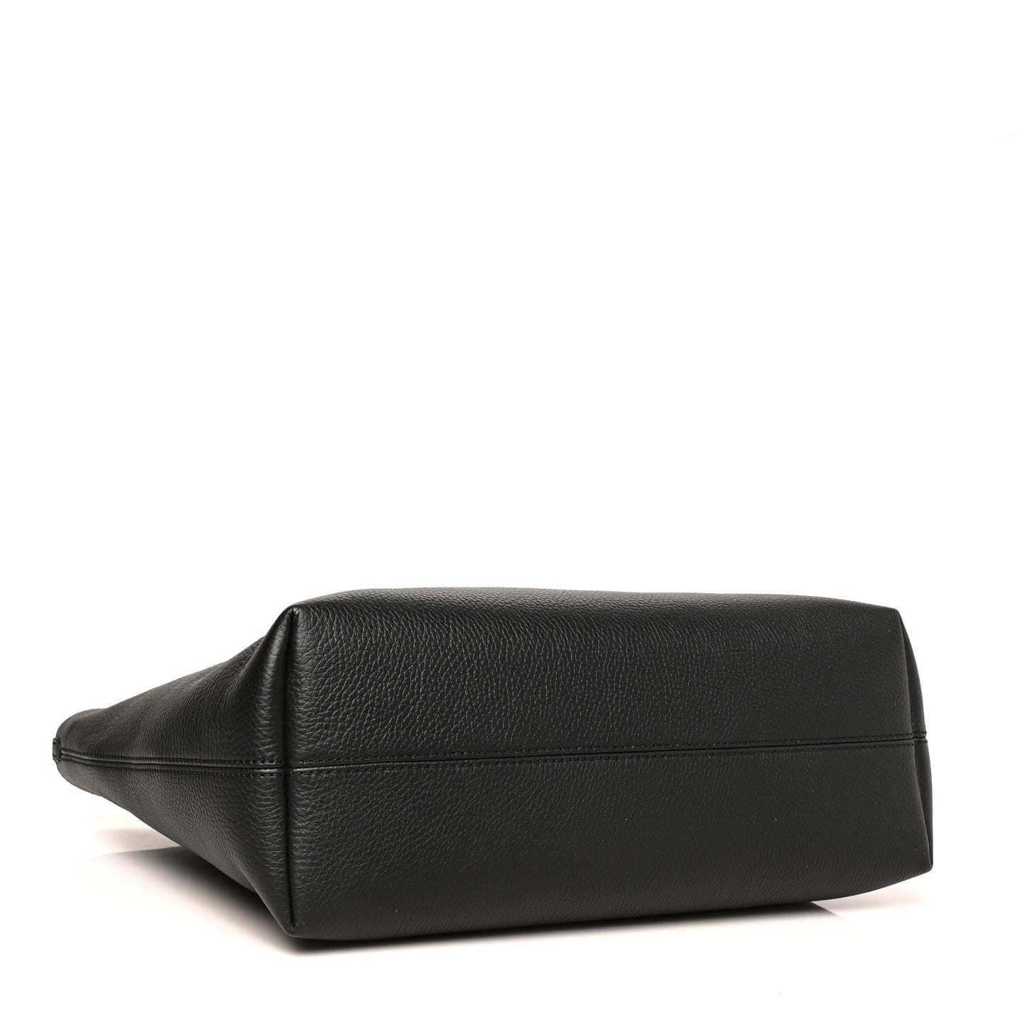 Calfskin Logo Embossed Medium Ardwell Tote Black