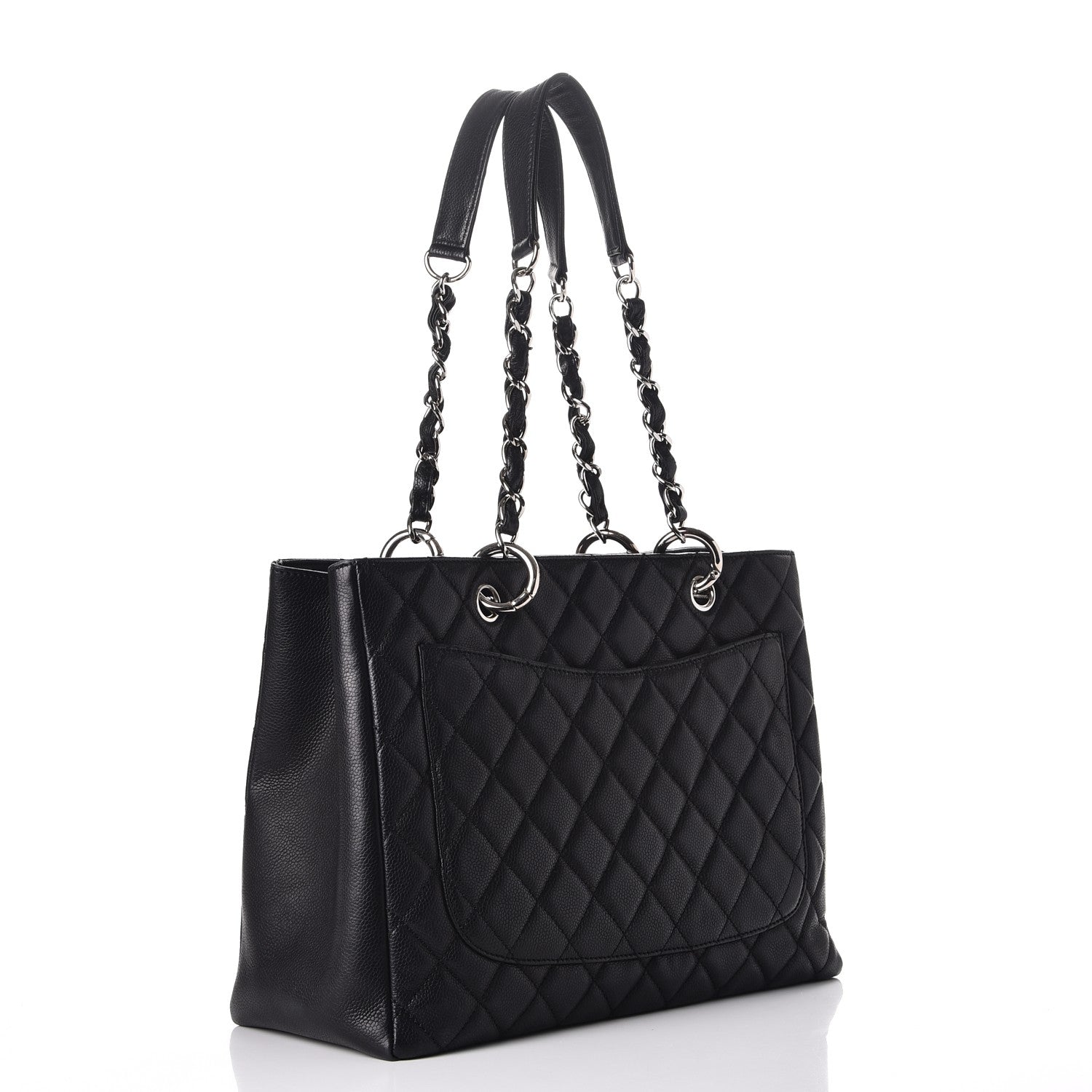 Chanel Caviar Quilted Grand Shopping Tote GST Black 3 of 12