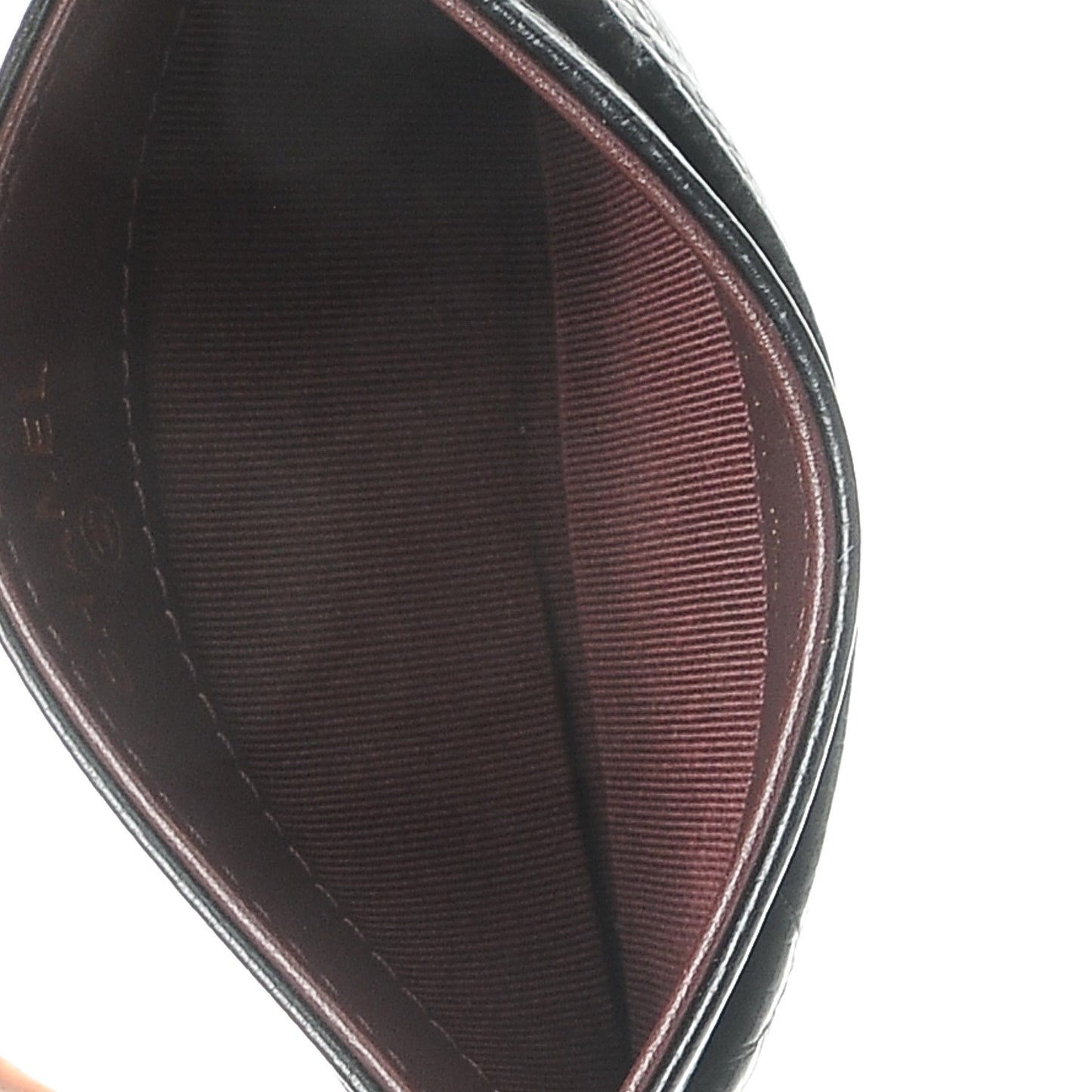 Caviar Quilted Card Holder Black