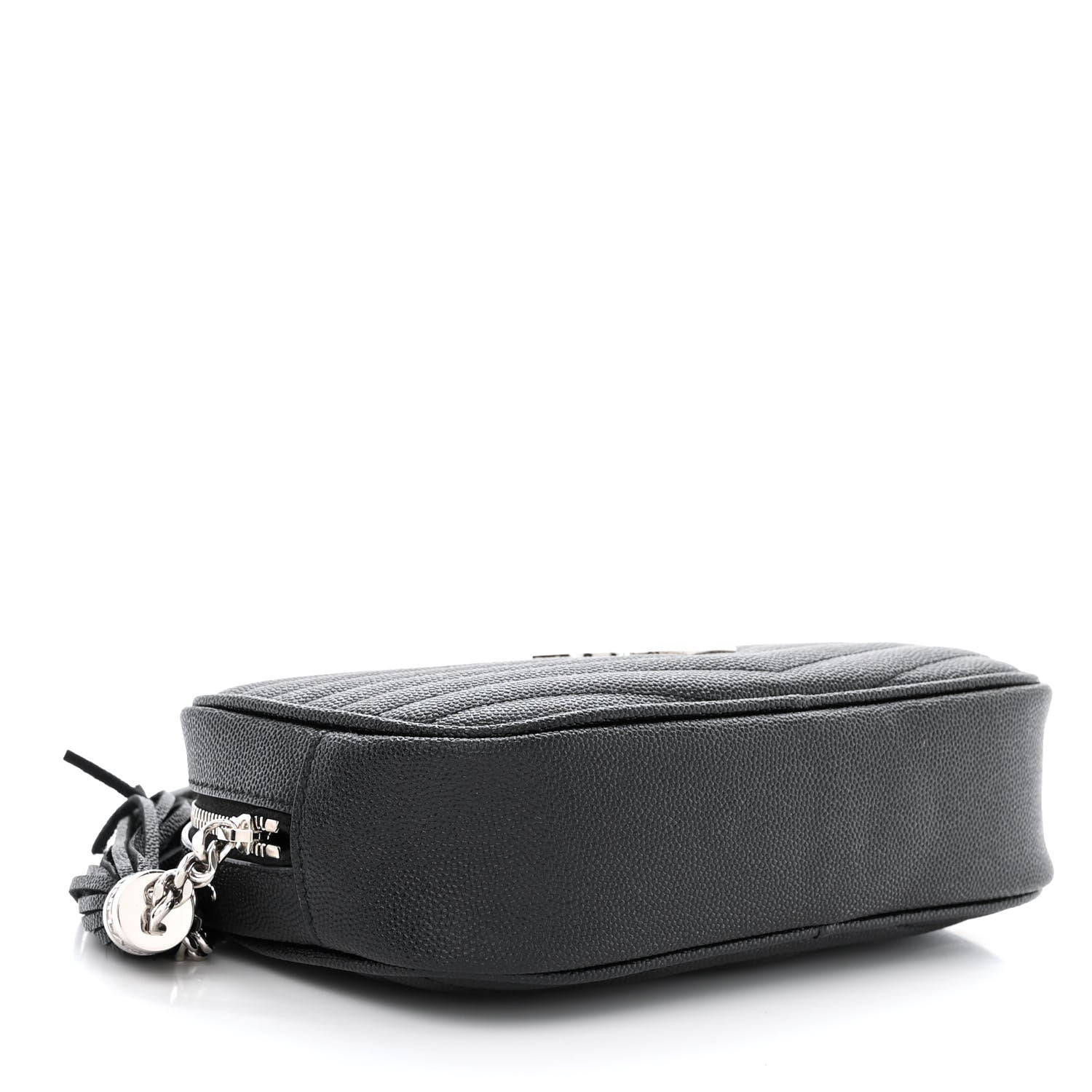 Saint Laurent Grain De Poudre Matelasse Monogram Mini Lou Camera Bag Black 4 of 11