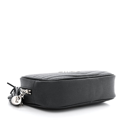 Saint Laurent Grain De Poudre Matelasse Monogram Mini Lou Camera Bag Black 4 of 11