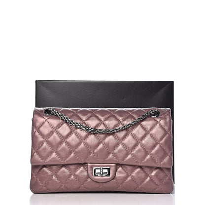 Chanel Metallic Aged Calfskin Quilted 2.55 Reissue 226 Flap Rose Fonce 10 of 10
