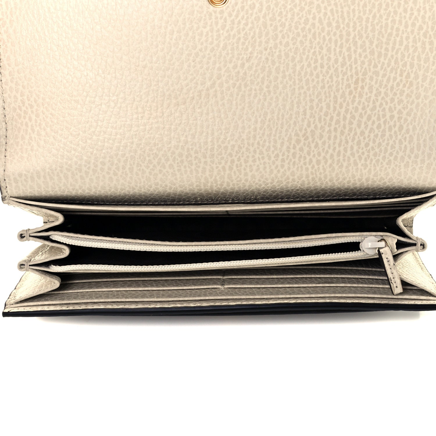 Gucci Dollar Calfskin GG Supreme Monogram GG Marmont Continental Wallet Mystic White Beige Ebony 5 of 10