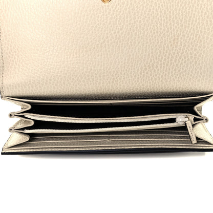 Gucci Dollar Calfskin GG Supreme Monogram GG Marmont Continental Wallet Mystic White Beige Ebony 5 of 10