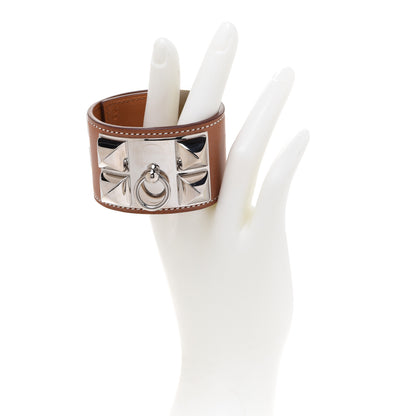 Hermes Barenia Collier de Chien CDC Bracelet S Fauve 2 of 7