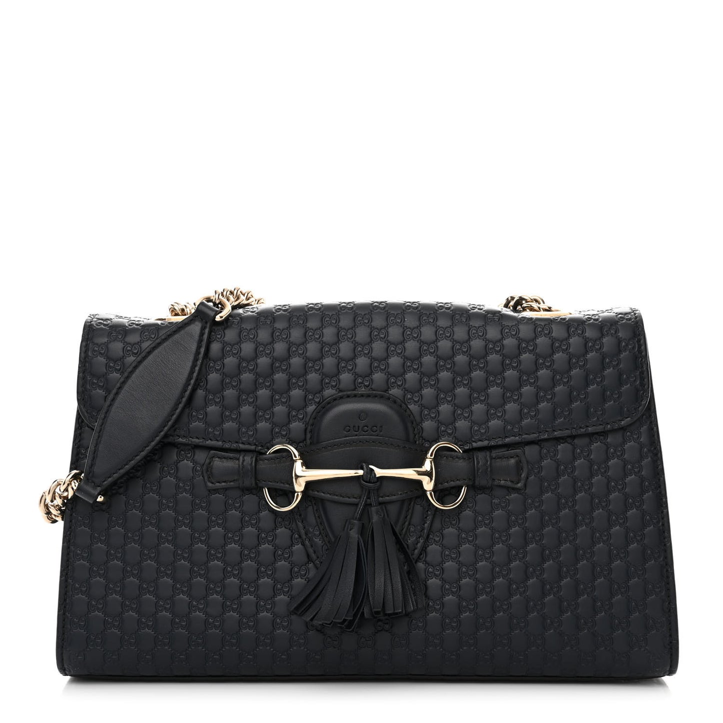 Microguccissima Medium Emily Chain Shoulder Bag Blue